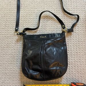 Coach Large Black Leather Shoulder Bag